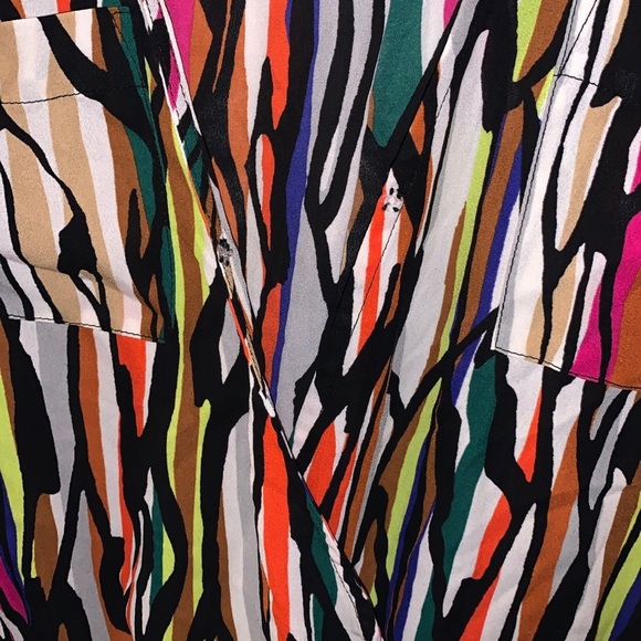 Gabrielle Union Multicolor Wrap Blouse - Picture 4 of 5